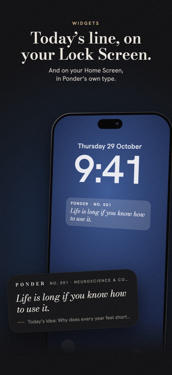 Today’s line, on your Lock Screen.